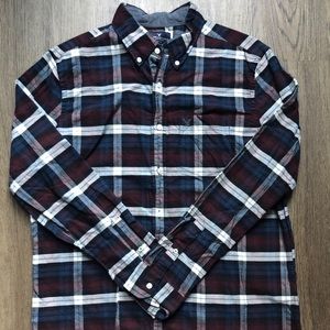 American Eagle Plaid Cotton Button Down